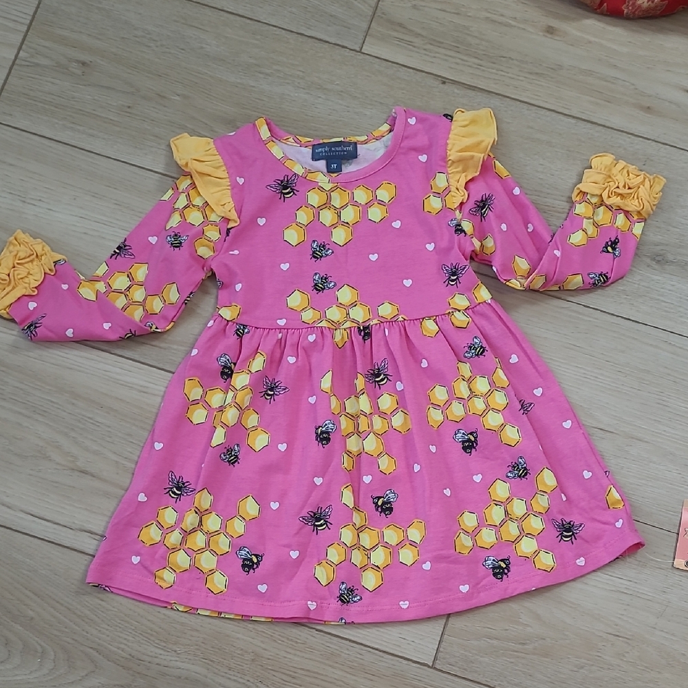 Simply Southrrn Coloection Kuds Dress Coton Size 3t